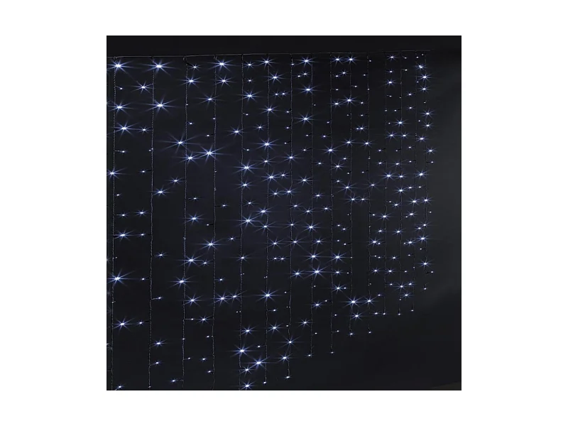 Guirlande rideau façade 171 ampoules Leds bleu