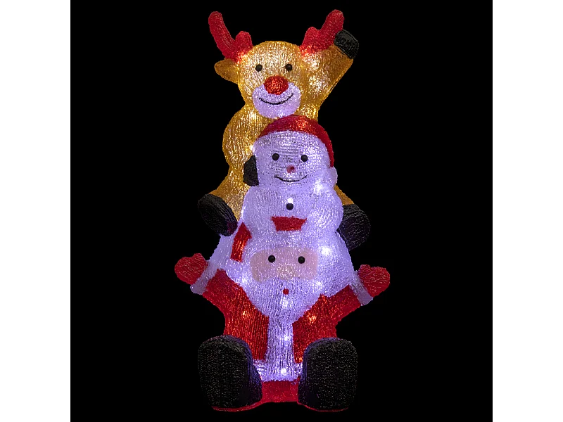 Décoration Lumineuse Led "Trio" 58cm Multicolore