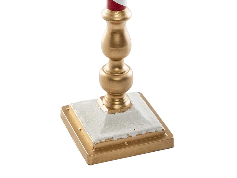 Déco de Noël Boite aux lettres avec pied façon sucre d'orge H 100.5 cm