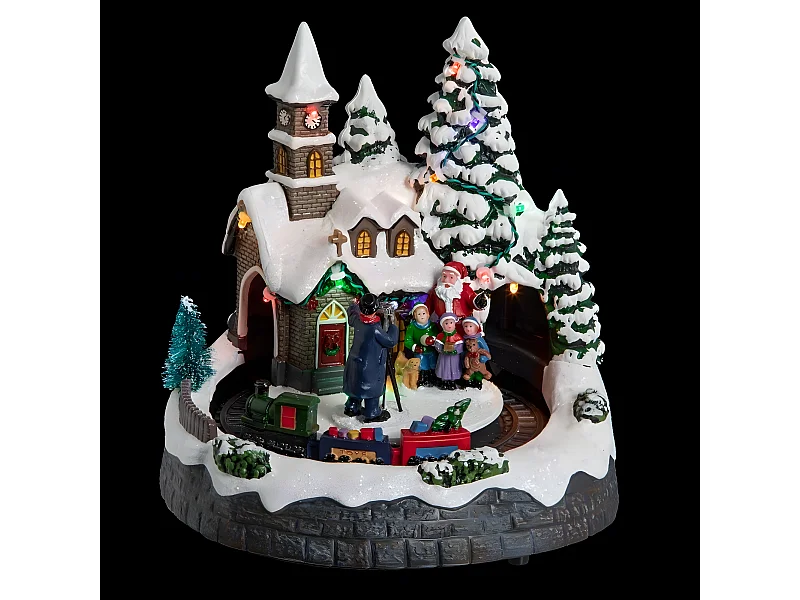 Village de Noël Église "Square" 20cm Multicolore