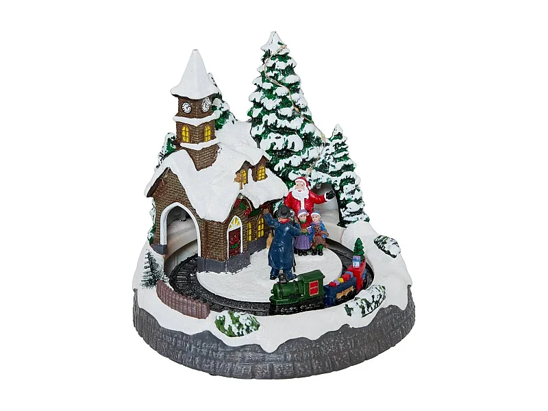 Village de Noël Église "Square" 20cm Multicolore