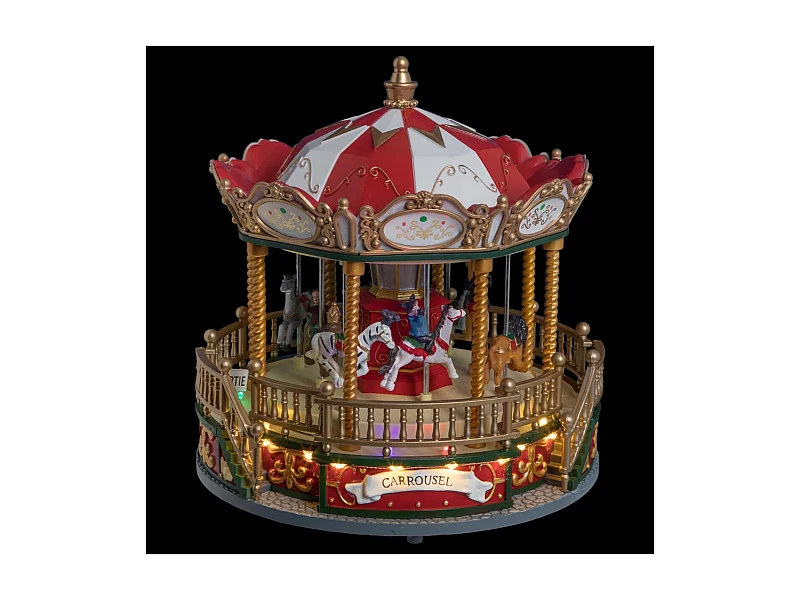 Manège de Noël Carrousel  Lumineux, animé et musical