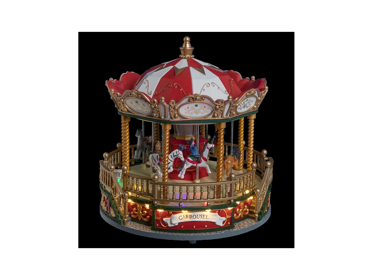Manège de Noël Carrousel  Lumineux, animé et musical