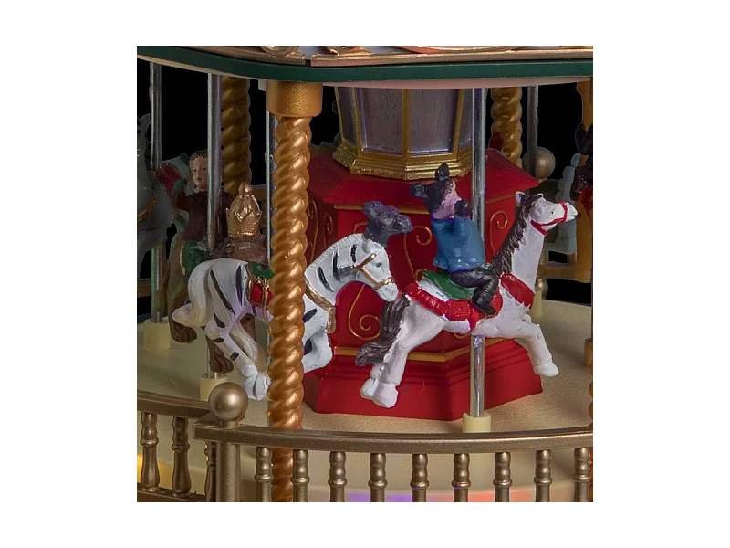 Manège de Noël Carrousel  Lumineux, animé et musical