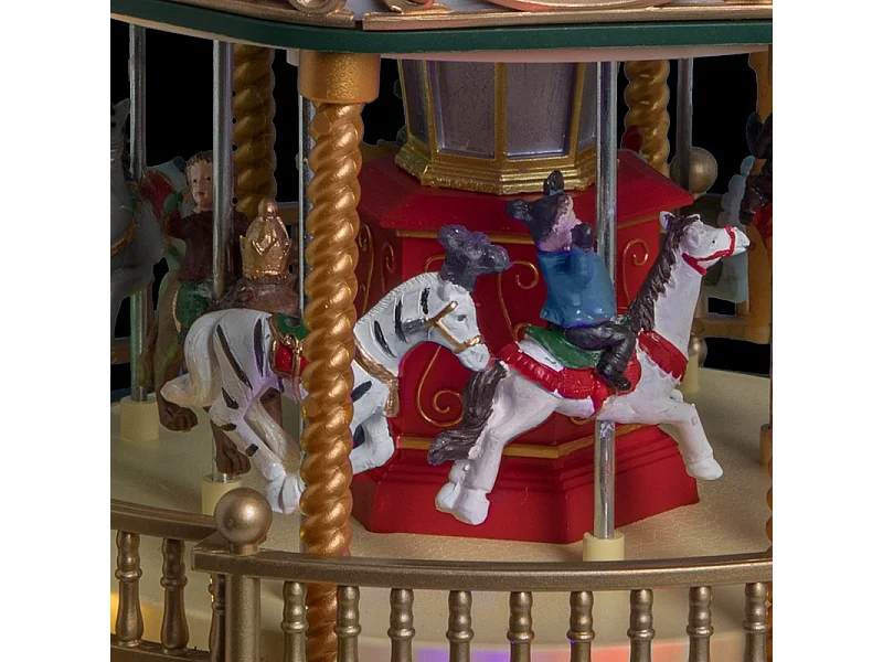 Manège de Noël Carrousel  Lumineux, animé et musical