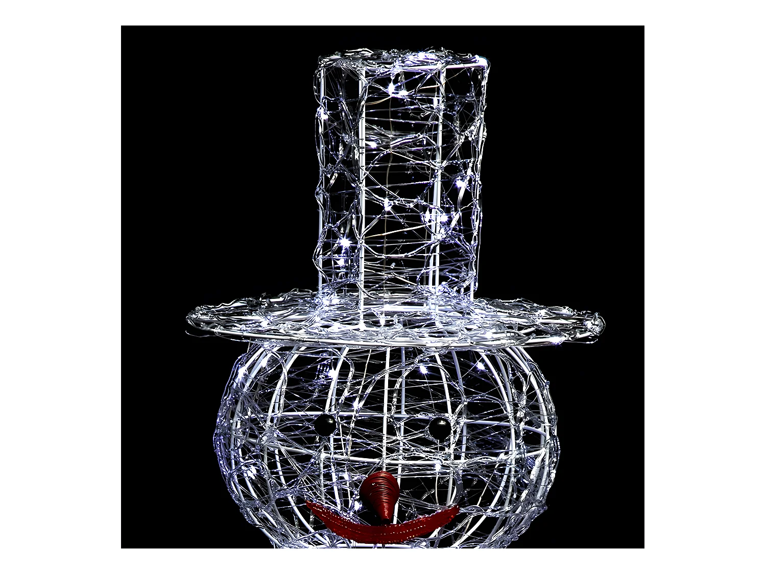 Décoration Lumineuse "Bonhomme de Neige" 120cm Blanc