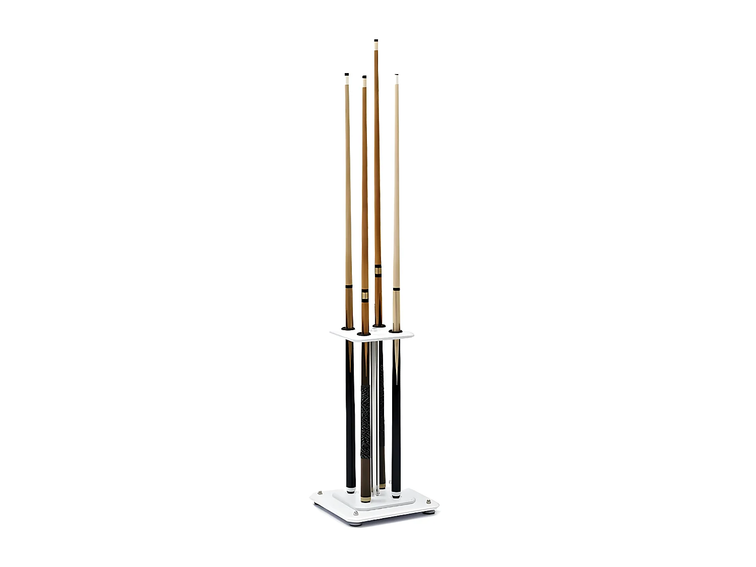 Porte queues de billard 4 emplacements Delta blanc - Blanc