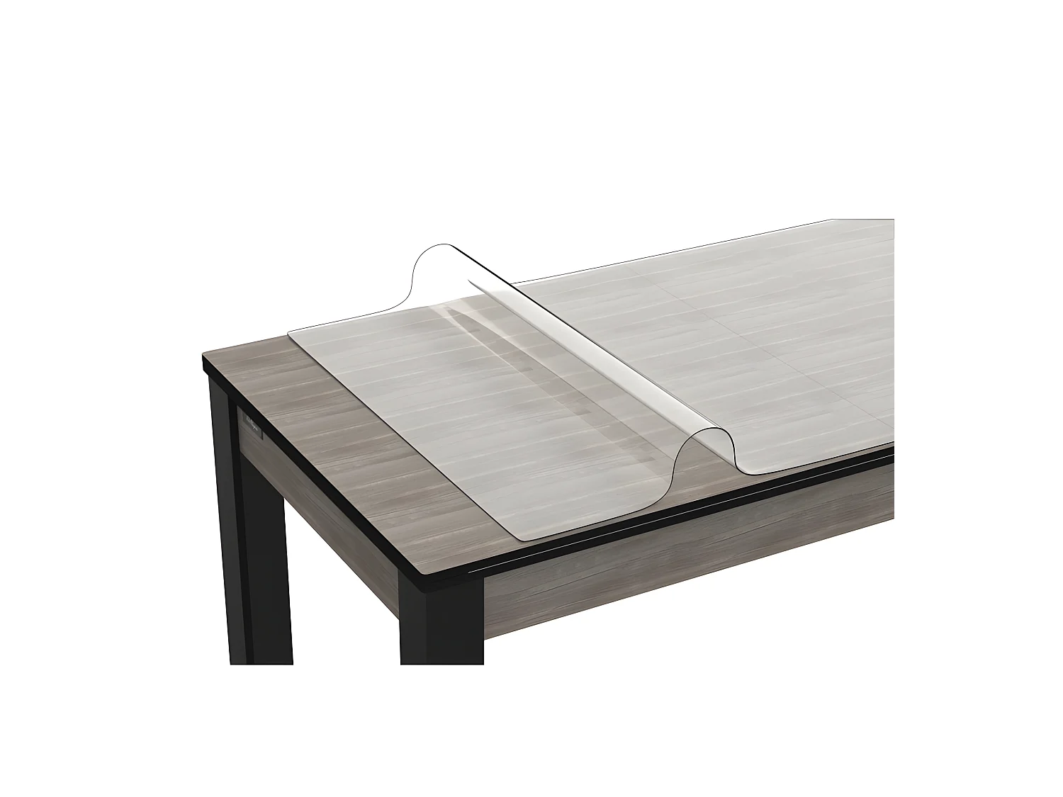 Tischschutz aus transparentem, wasserfestem PVC 213 x 119 cm