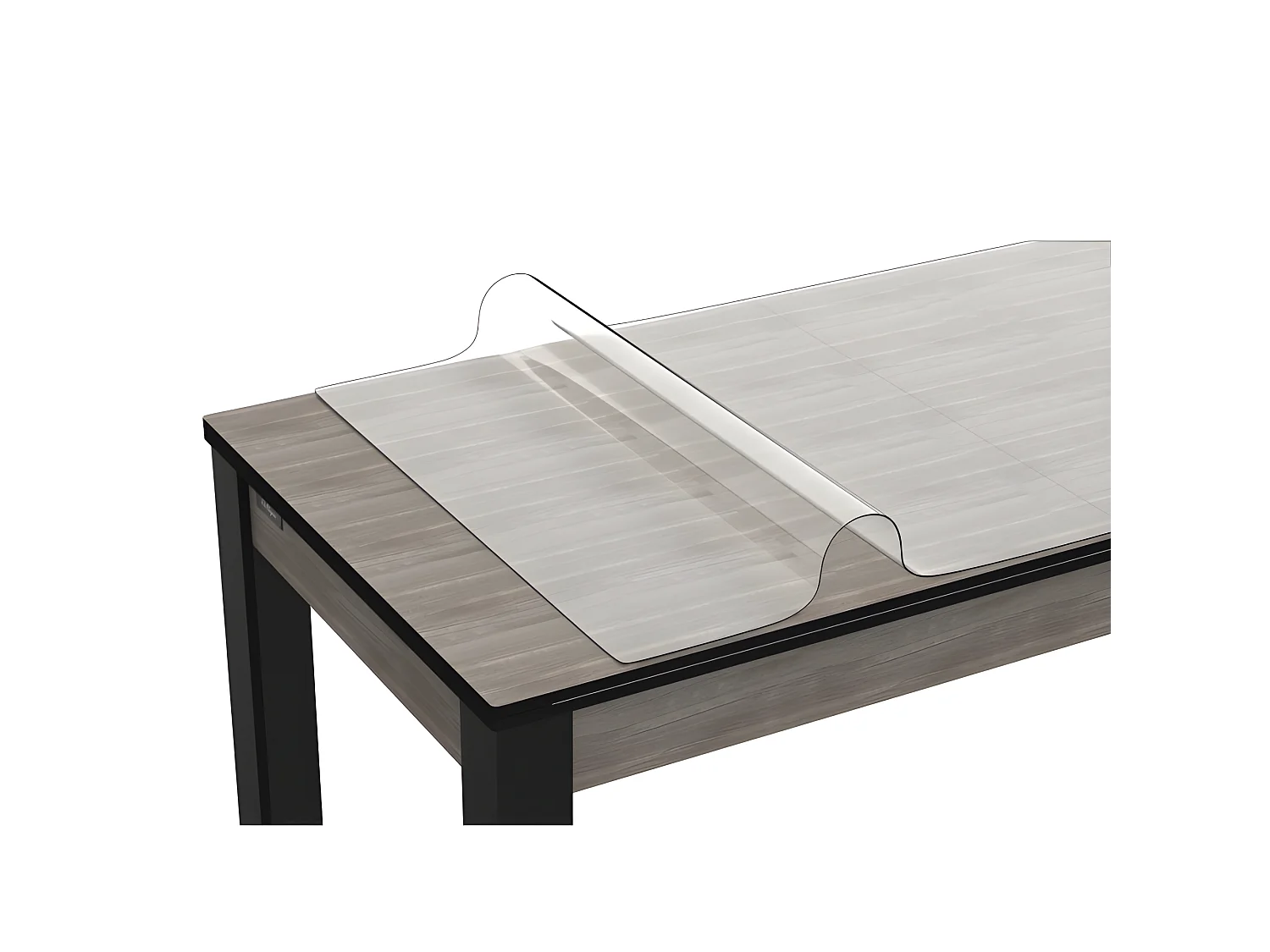 Tischschutz aus transparentem, wasserfestem PVC 213 x 119 cm
