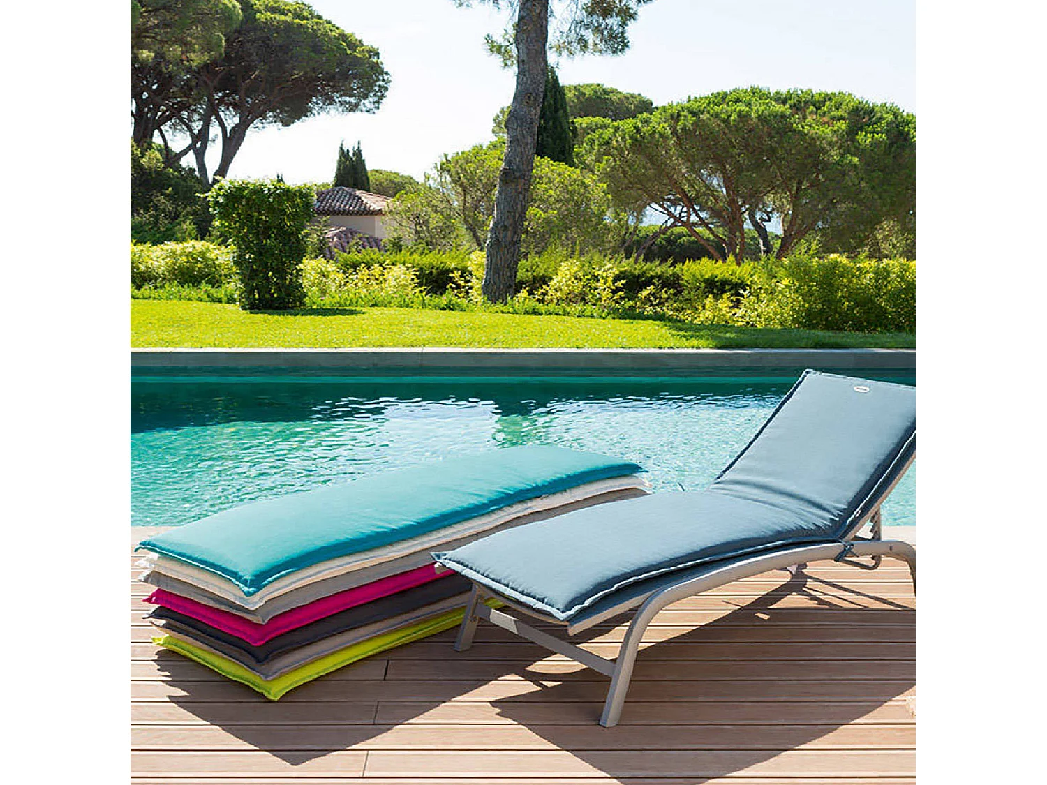 Coussin transat Korai 190 cm bordeaux Hespéride