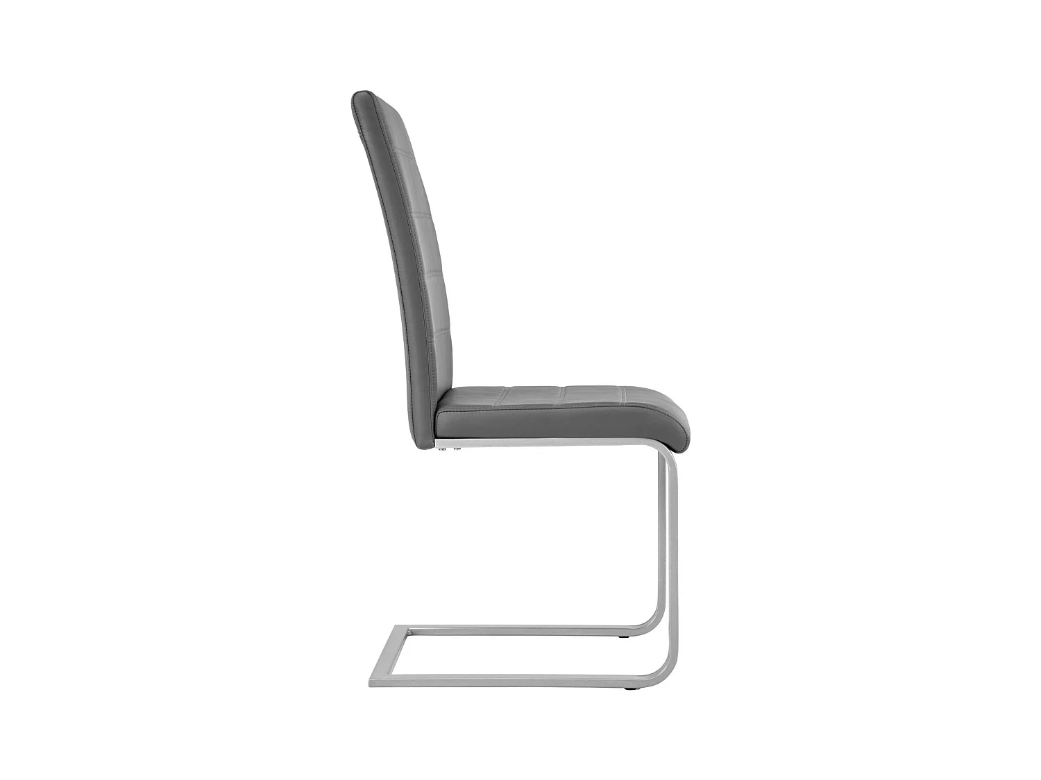 Lot de 6 chaises pieds acier siège de salon cuisine salle à manger design carré élégant gris 08_0000122