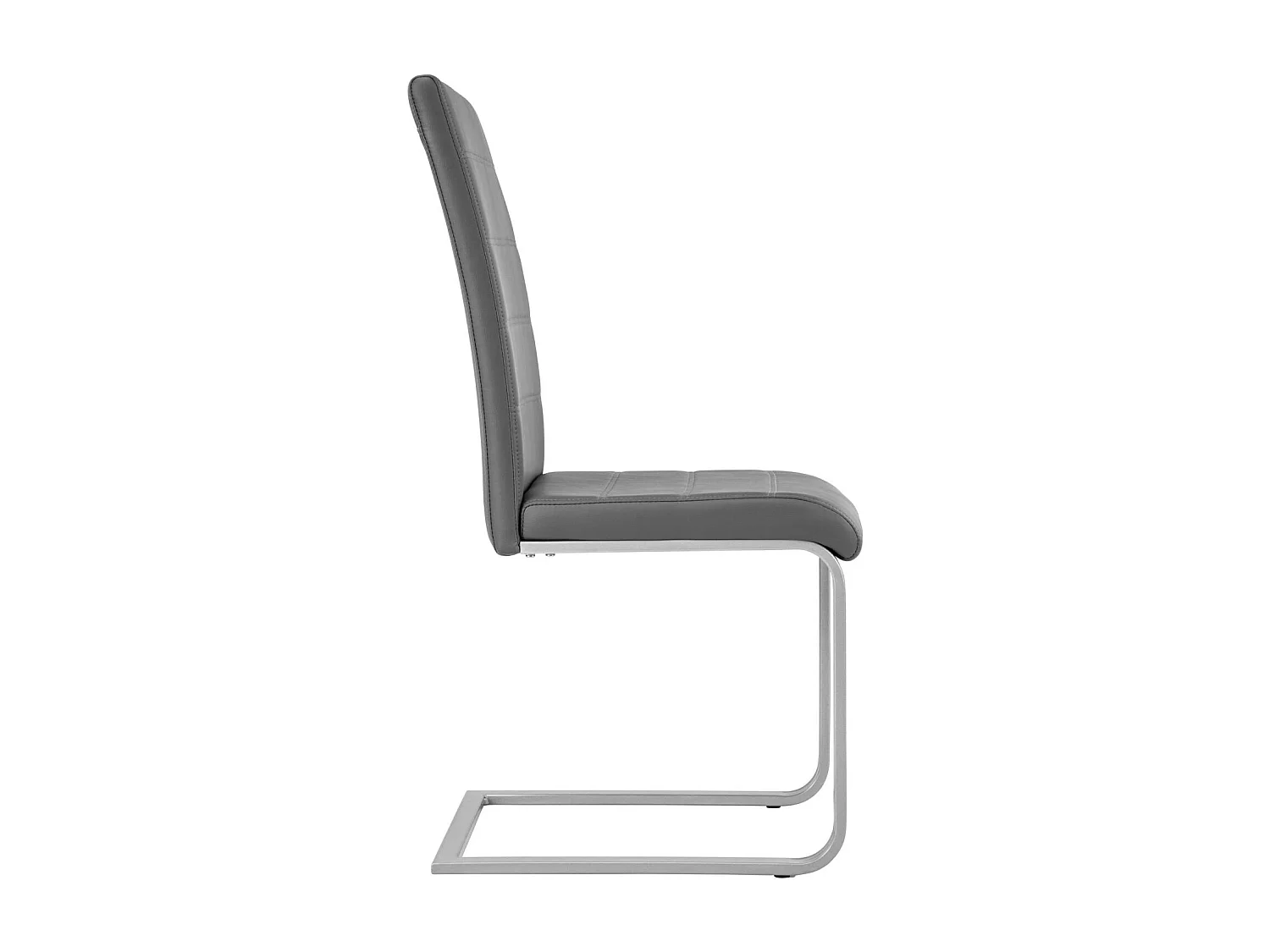 Lot de 6 chaises pieds acier siège de salon cuisine salle à manger design carré élégant gris 08_0000122