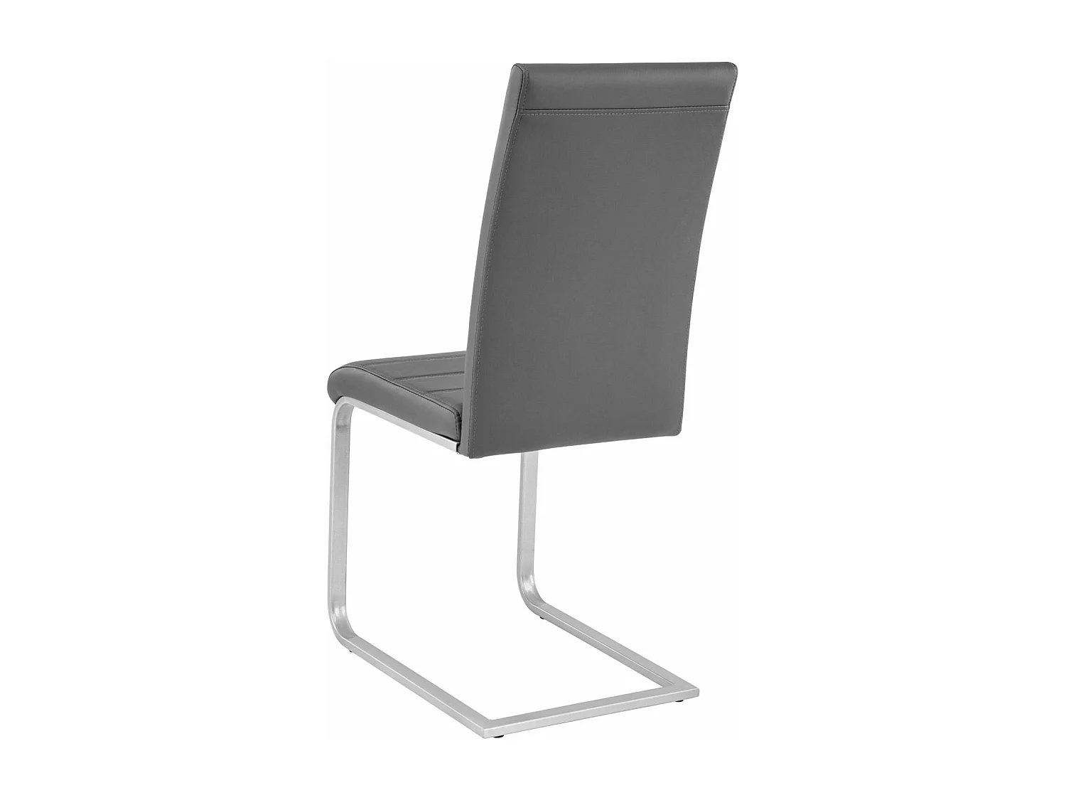 Lot de 6 chaises pieds acier siège de salon cuisine salle à manger design carré élégant gris 08_0000122