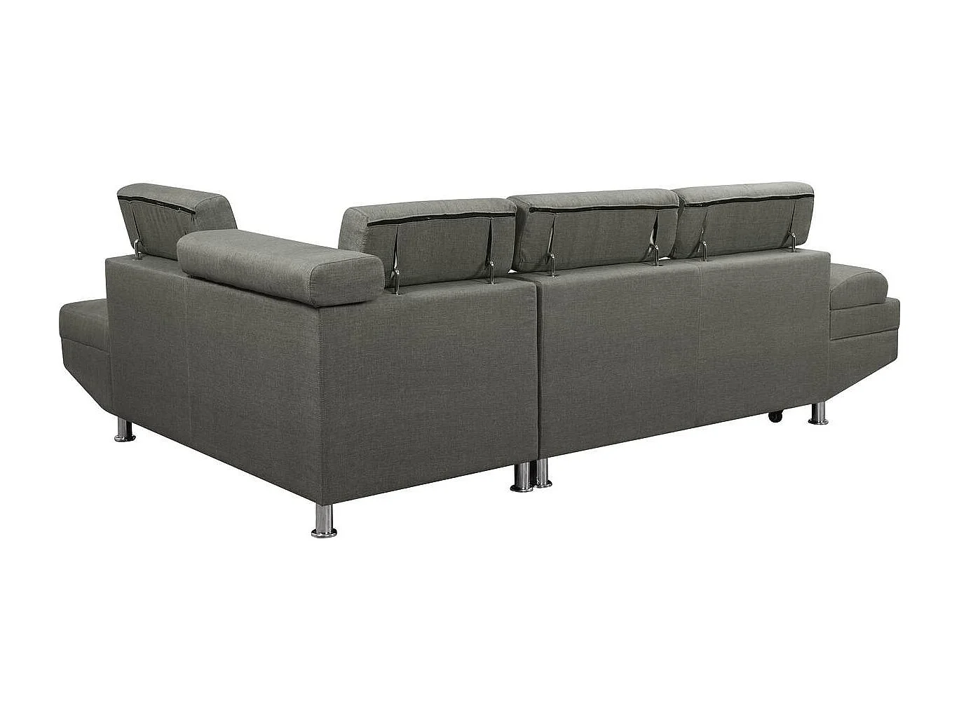Canapé d'angle "Sophia luxe" - 265 x 190.5 x 80/91 cm - Gris - Angle droit