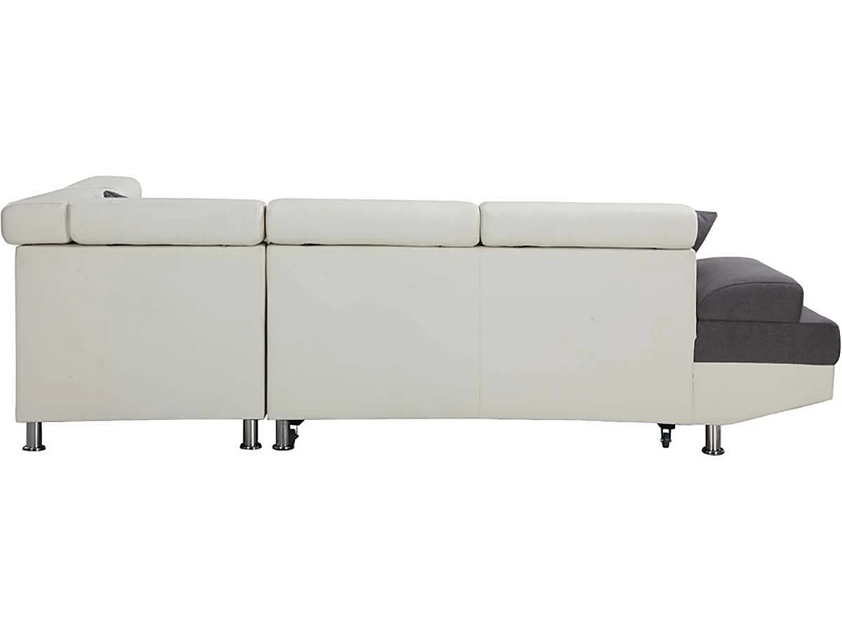 "Sophia Luxe" Grå Högerhörnsoffa med Omvandlingsbar Säng - 265 x 190,5 x 80/91 cm