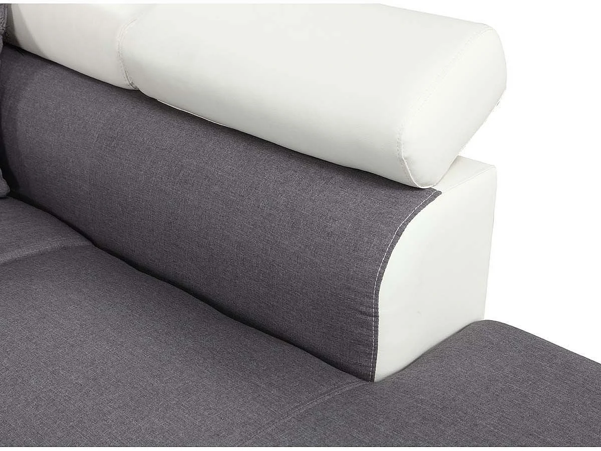 "Sophia Luxe" Grå Högerhörnsoffa med Omvandlingsbar Säng - 265 x 190,5 x 80/91 cm
