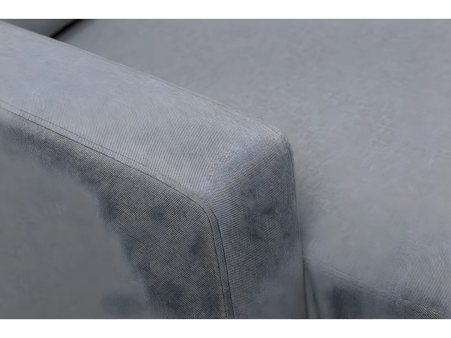 Omkeerbare hoekbank van stof "Gabby" Scandinavisch 3-zits met omkeerbare chaise longue - Lichtgrijs