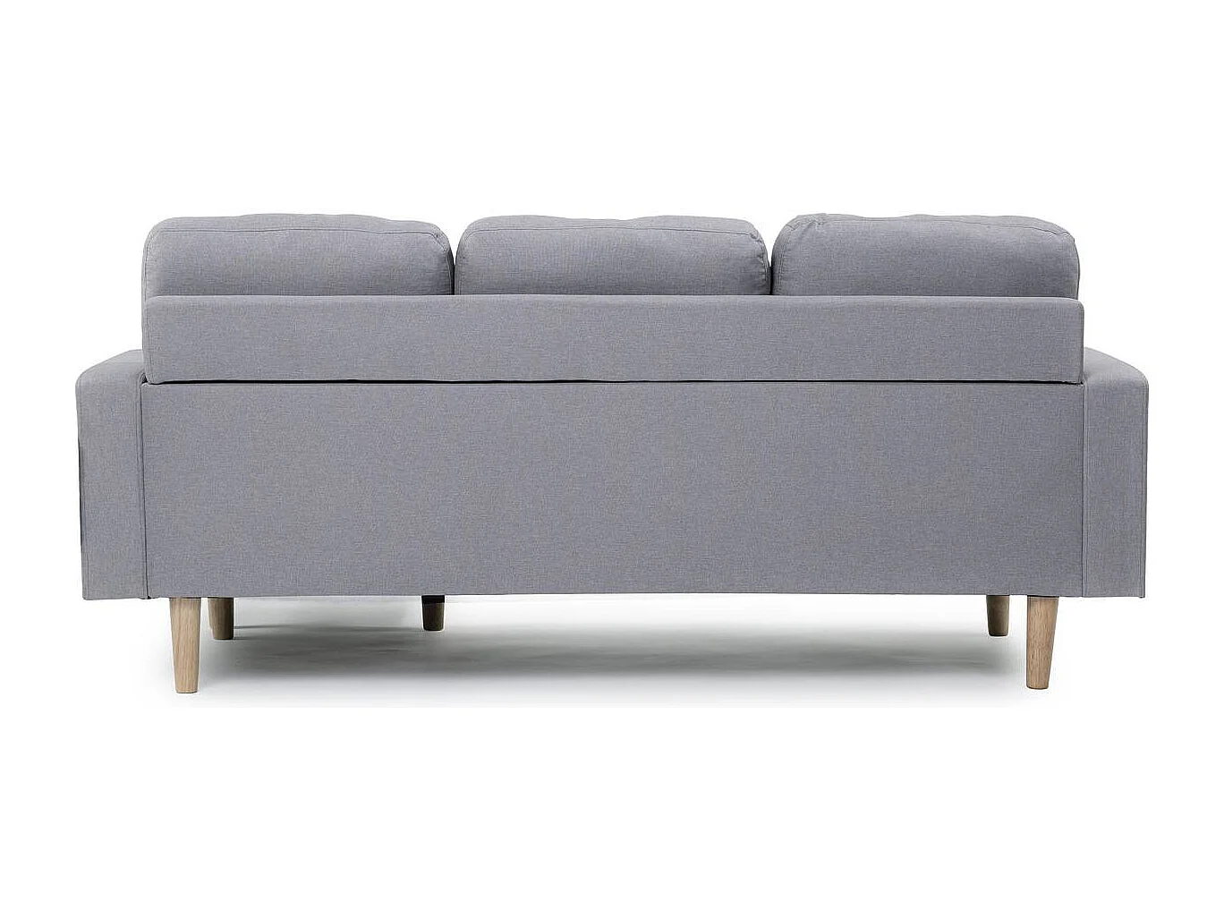 Bank hoekbank links rechts stoffen meubel "Gabby" -  3 zits - Grijs lichtgrijs