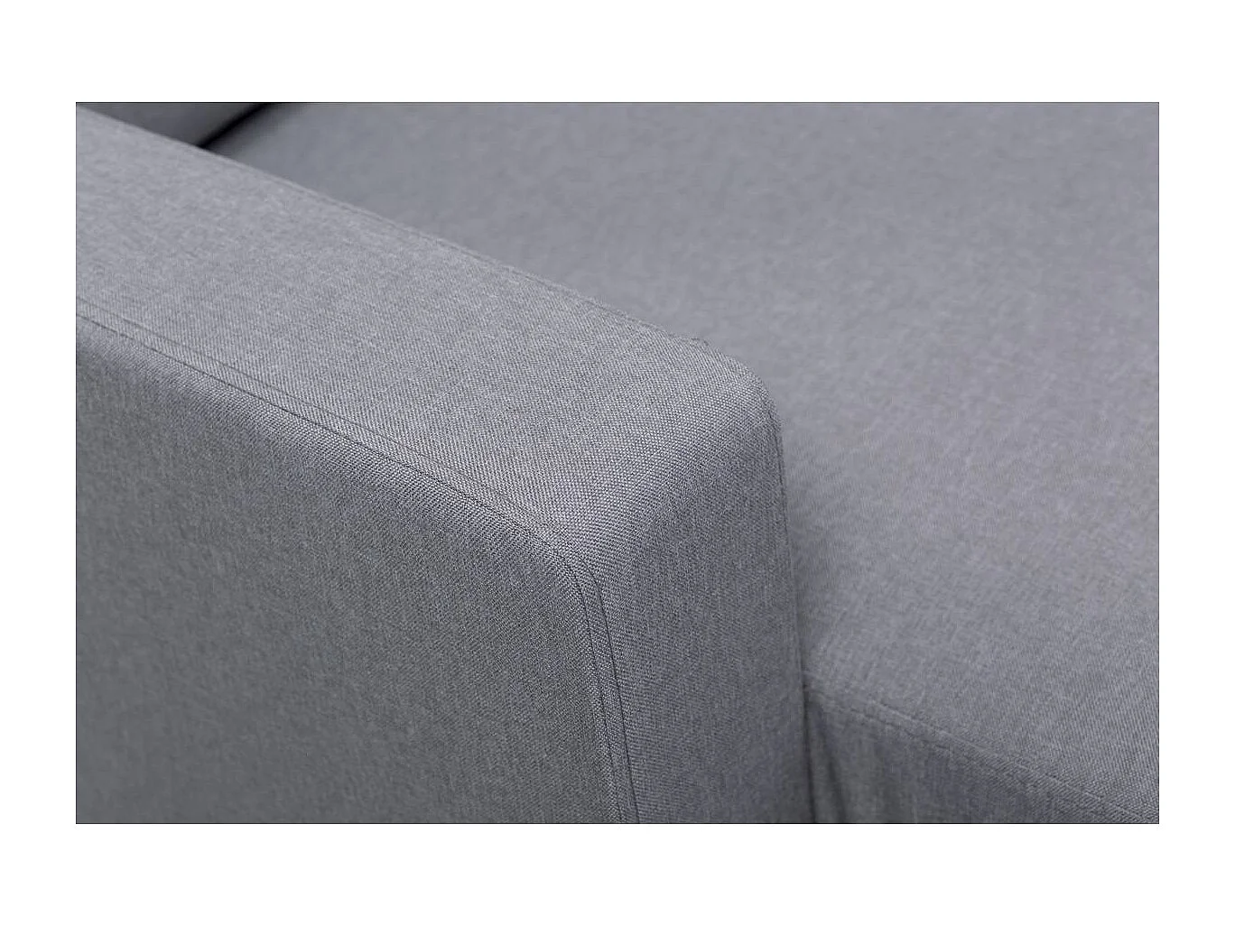 Bank hoekbank links rechts stoffen meubel "Gabby" -  3 zits - Grijs lichtgrijs