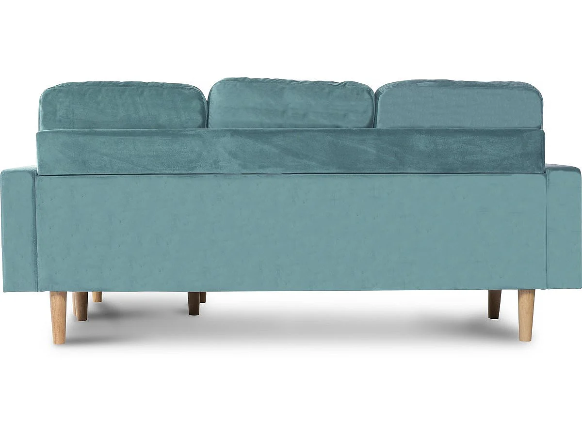 Ecksofa reversibel aus Stoff "Gabby" -  3-Sitzer - Hellgrau