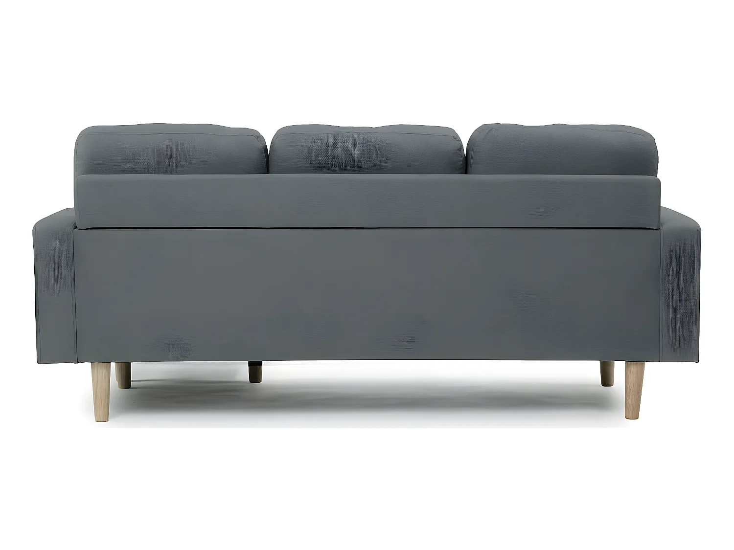 Canapé d'angle réversible en tissu "Gabby" - 3 places - Gris