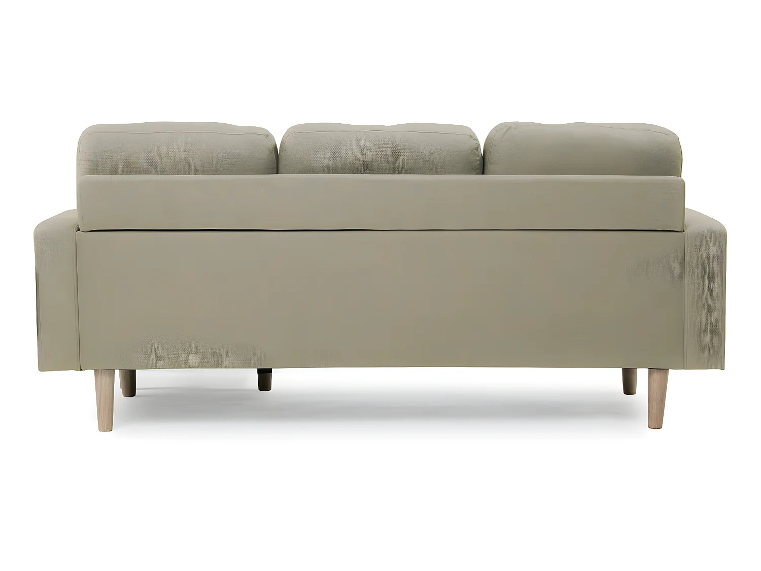 Sofá esquinero en tela "Gabby" - 3 plazas - Beige