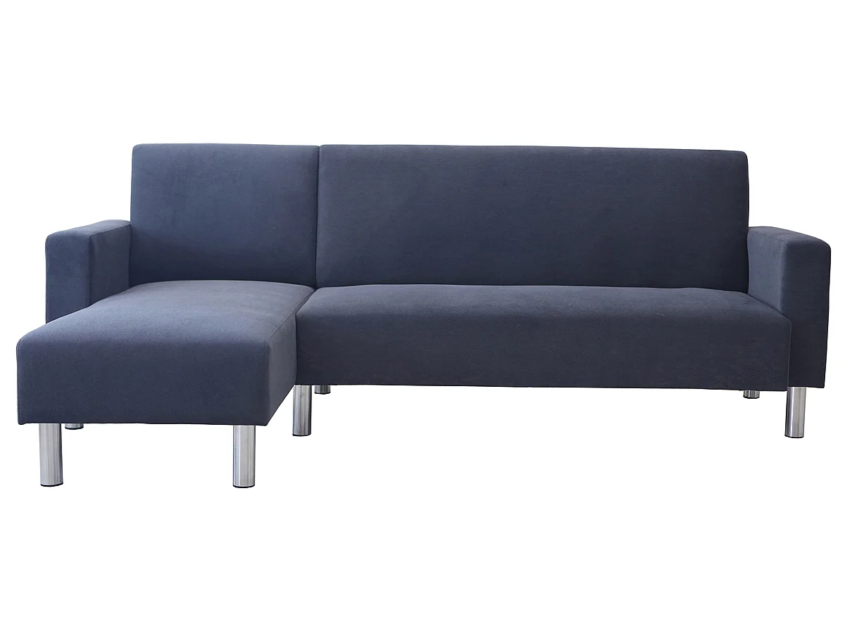 Bank hoekbank links rechts stoffen meubel "Rio" - 4 zits - Grijs