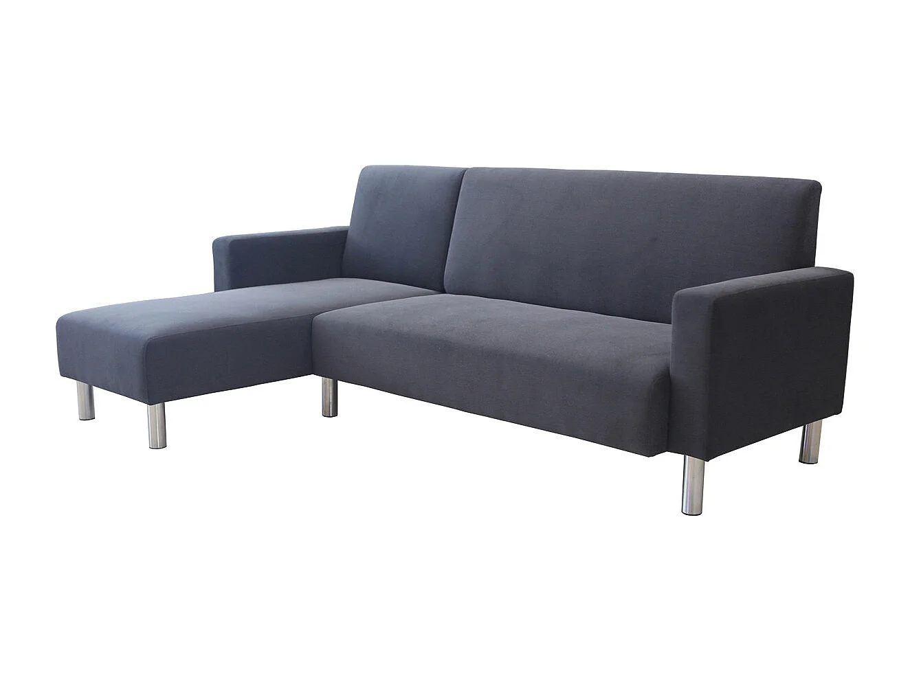 Canapé d'angle tissu réversible "Rio" - 4 places - Gris