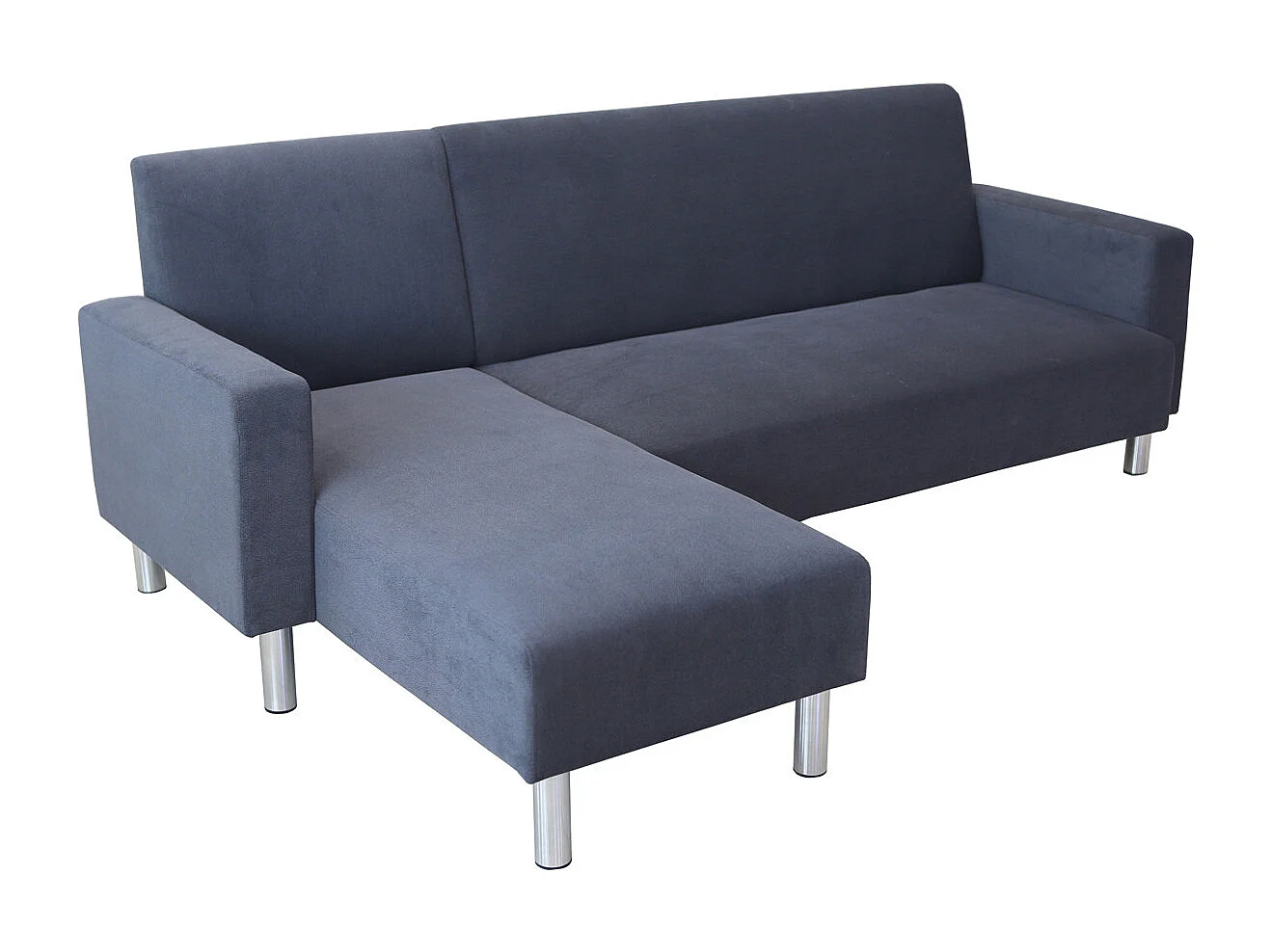 Canapé d'angle tissu réversible "Rio" - 4 places - Gris