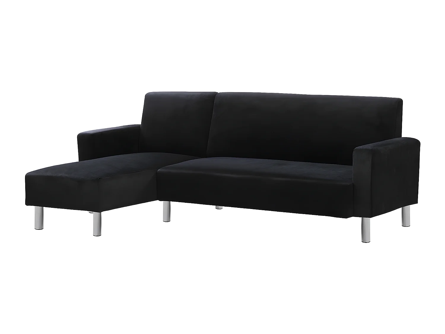 Canapé d'angle tissu réversible "Rio" - 4 places - Gris anthracite