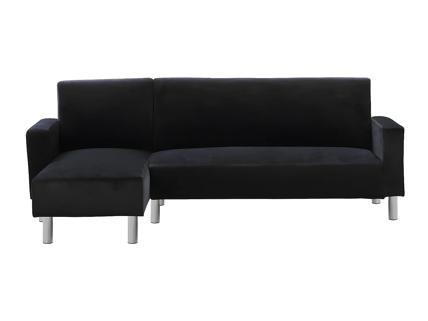 Canapé d'angle tissu réversible "Rio" - 4 places - Gris anthracite