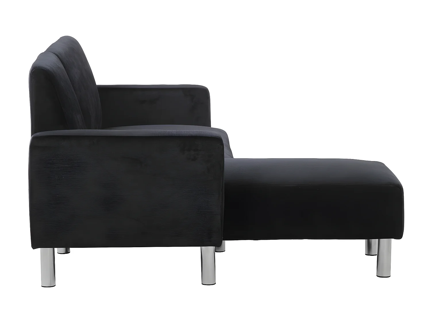 Canapé d'angle tissu réversible "Rio" - 4 places - Gris anthracite