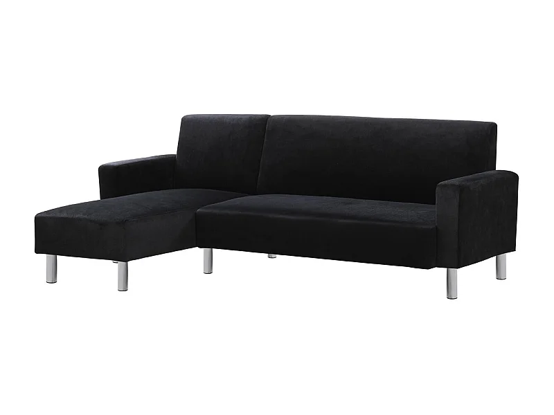 Canapé d'angle tissu réversible "Rio" - 4 places - Gris anthracite