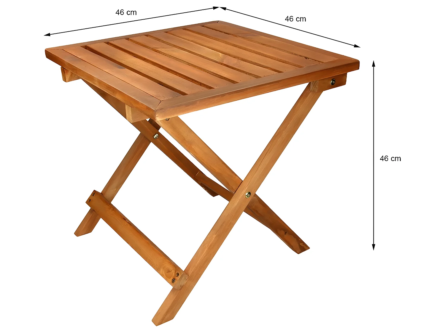 Table pliante d'appoint pour jardin terrase table basse 46X46 cm ECD Germany