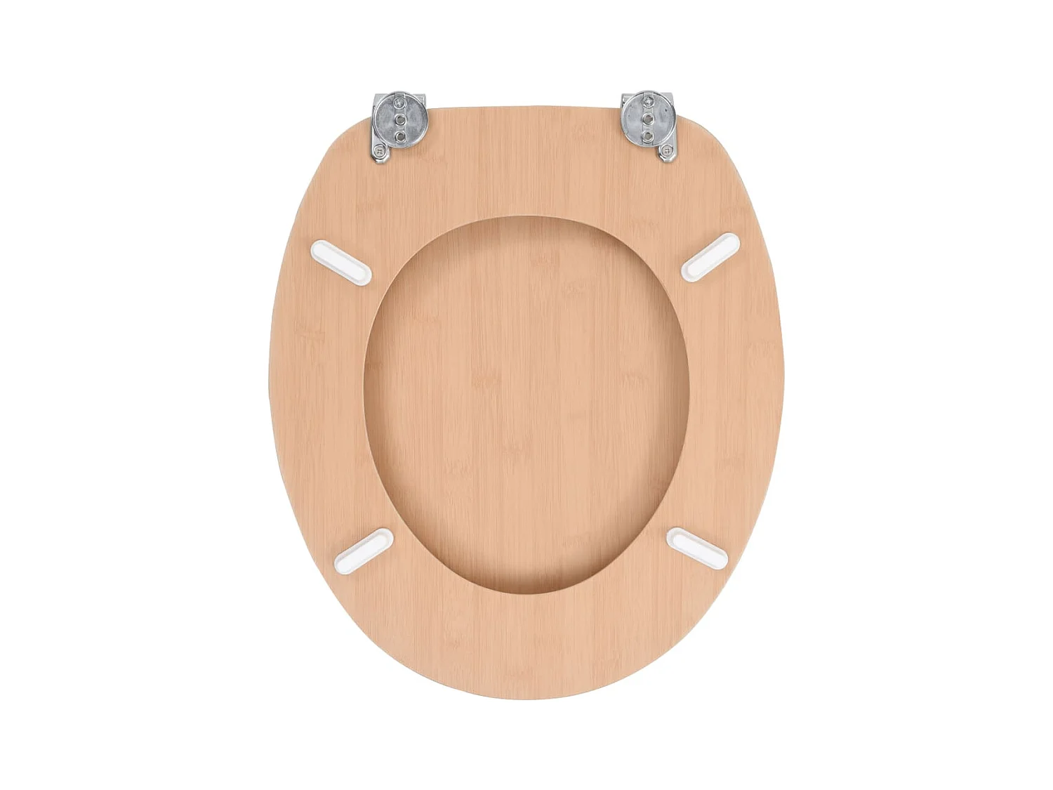 Lot de deux sièges effet bois marron 42.5 x 35.8 x 5 cm 02_0002963