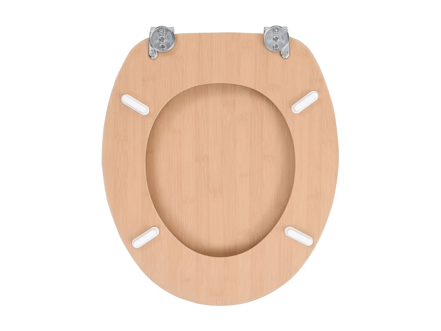 Lot de deux sièges effet bois marron 42.5 x 35.8 x 5 cm 02_0002963