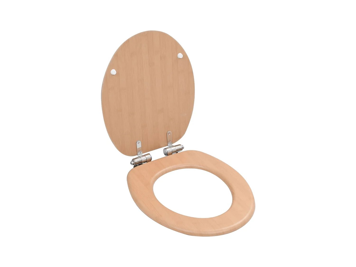 Siège de toilette abattant effet bois marron 42.5 x 35.8 x 5 cm 02_0002896