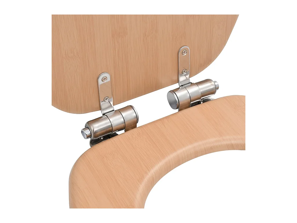 Siège de toilette abattant effet bois marron 42.5 x 35.8 x 5 cm 02_0002896