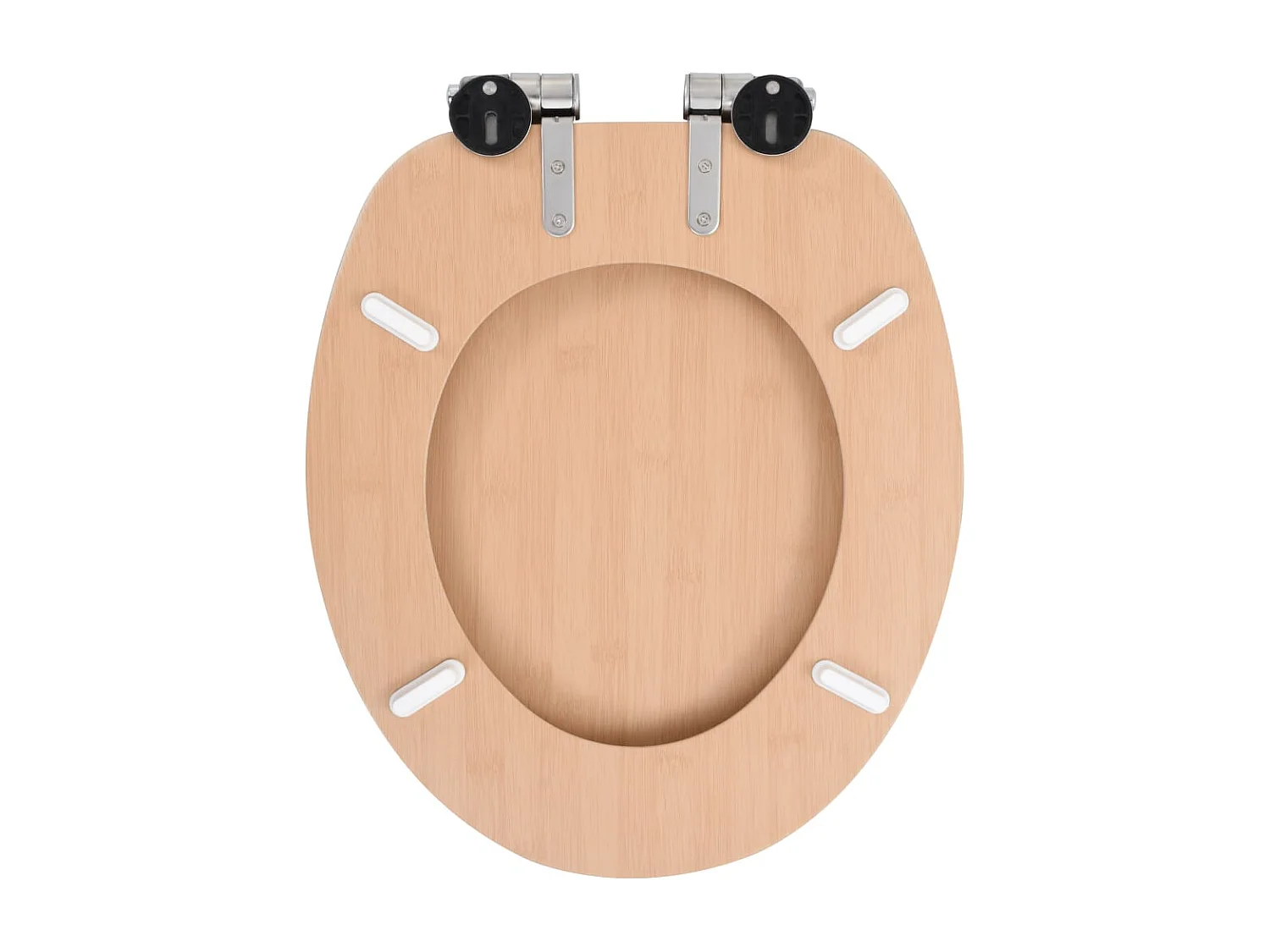 Siège de toilette abattant effet bois marron 42.5 x 35.8 x 5 cm 02_0002896