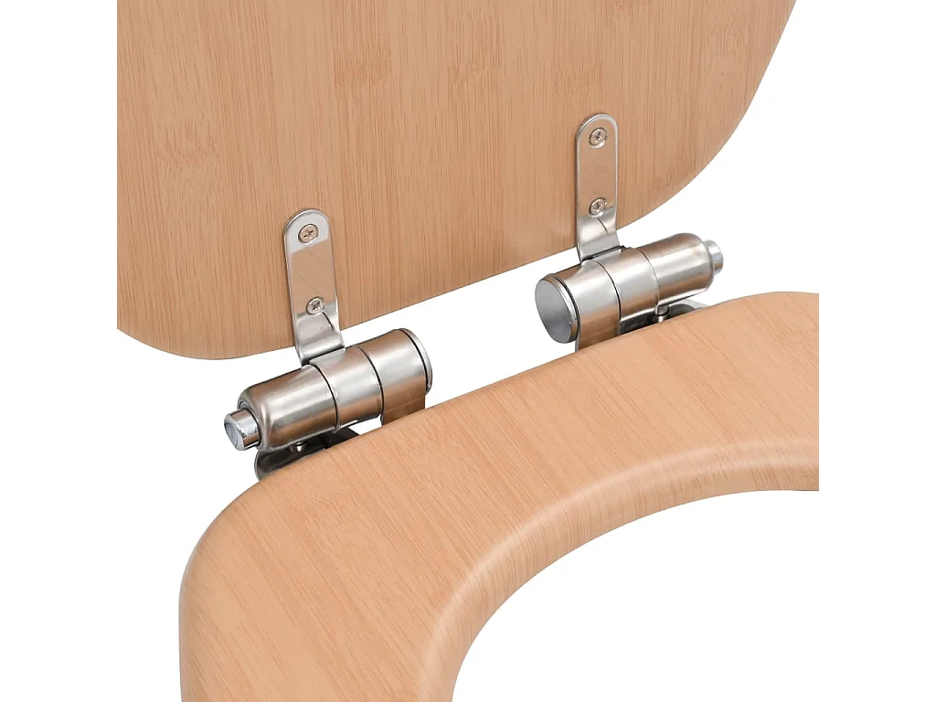 Siège de toilette abattant effet bois marron 42.5 x 35.8 x 5 cm 02_0002896