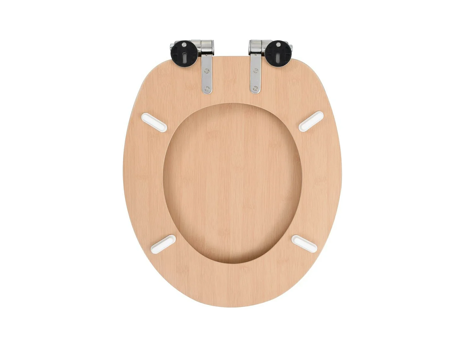 Lot de 2 sièges effet bois marron 43.7 x 37.8 x 5 cm 02_0002962