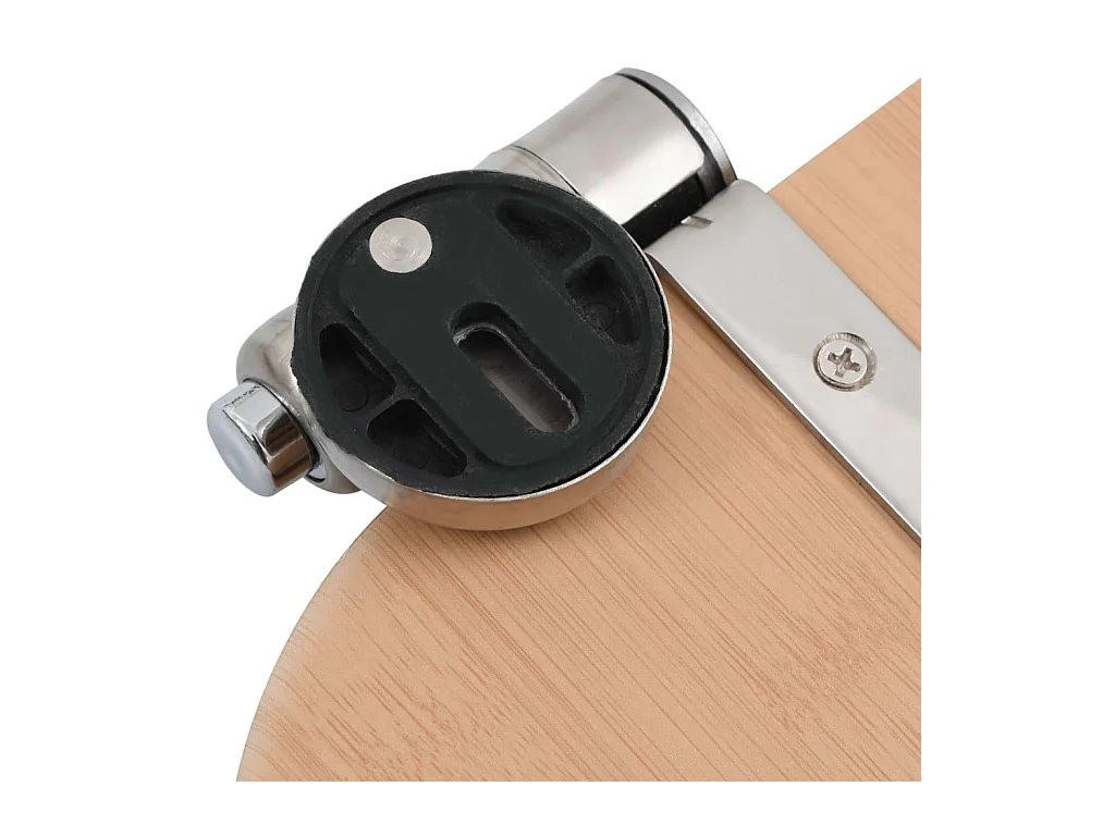 Lot de 2 sièges effet bois marron 43.7 x 37.8 x 5 cm 02_0002962