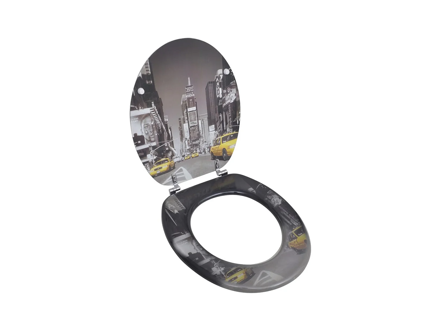 Siège de toilette abattant effet bois 43.7 x 37.8 x 5 cm 02_0002885