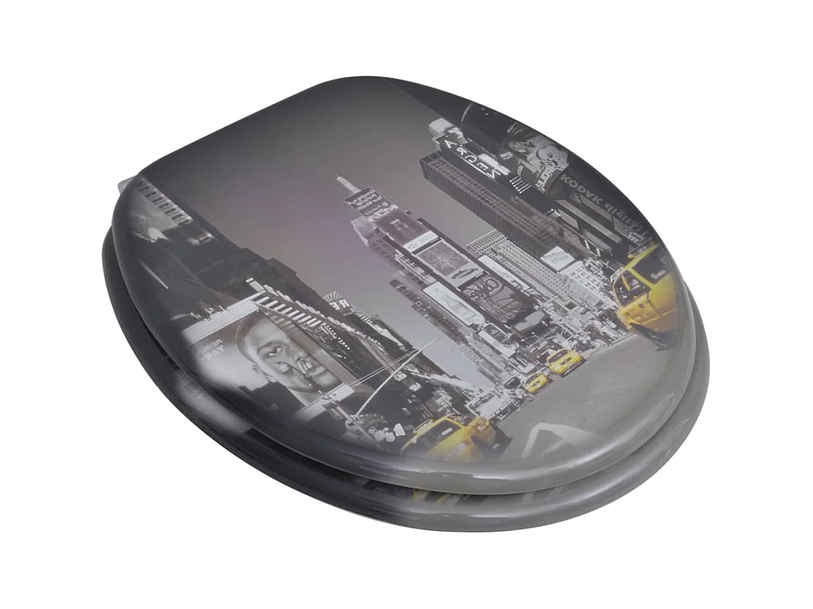 Siège de toilette abattant effet bois 43.7 x 37.8 x 5 cm 02_0002885