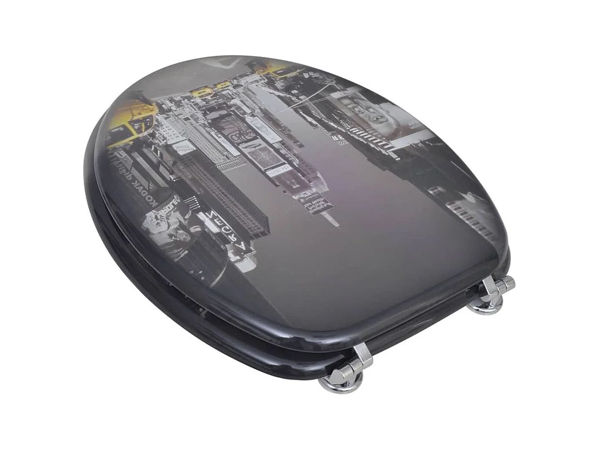 Siège de toilette abattant effet bois 43.7 x 37.8 x 5 cm 02_0002885