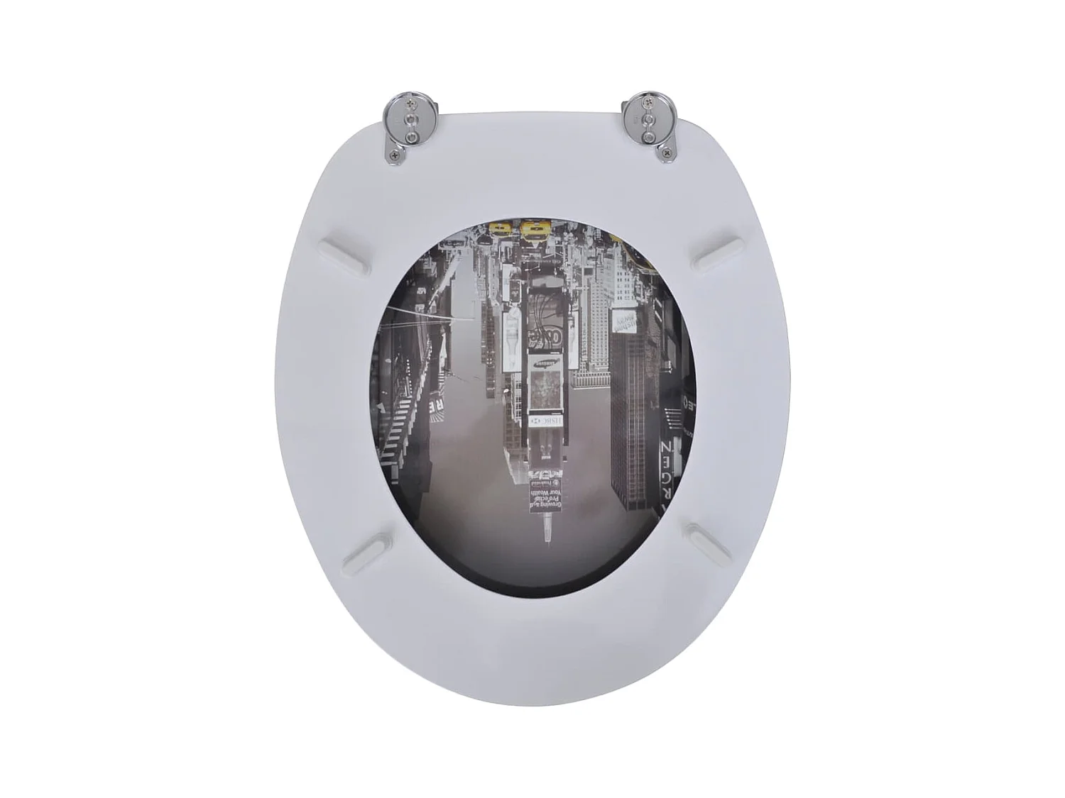 Siège de toilette abattant effet bois 43.7 x 37.8 x 5 cm 02_0002885