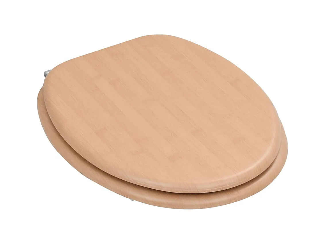 Siège de toilette abattant effet bois marron 42.5 x 35.8 x 5 cm 02_0002897