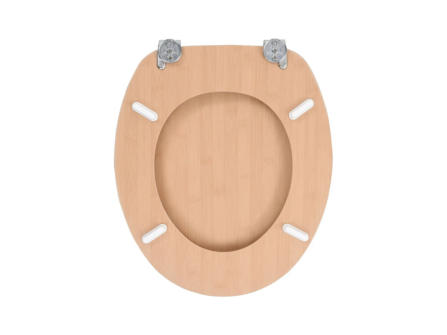 Siège de toilette abattant effet bois marron 42.5 x 35.8 x 5 cm 02_0002897