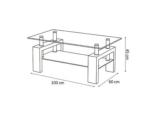 Mesa de centro coleção MAGY. Móvel estilo CONTEMPORÂNEO na cor preta.