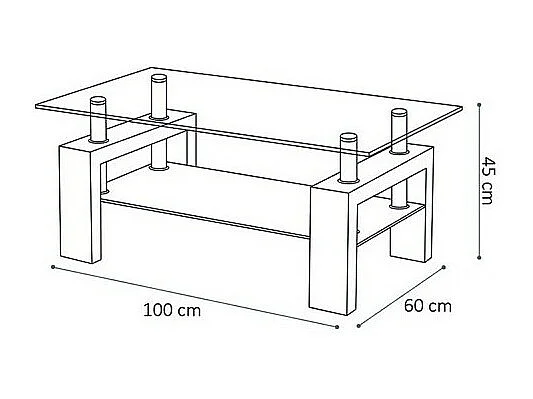 Lage tafel collectie MAGY. Meubel in de stijl CONTEMPORAIN in de kleur zwart.